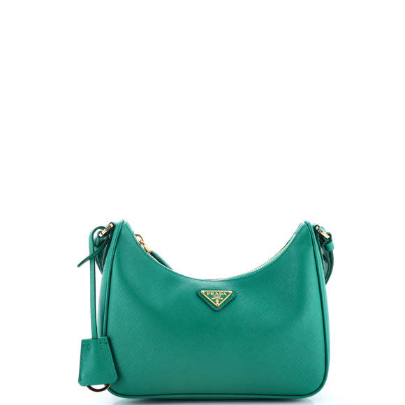 Prada Mini Adjustable Handle Zip Hobo Saffiano Leather - Picture 1 of 5